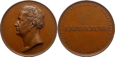 Brandenburg Preußen Bronzemedaille 1840 Friedrich Wilhelm III 1797