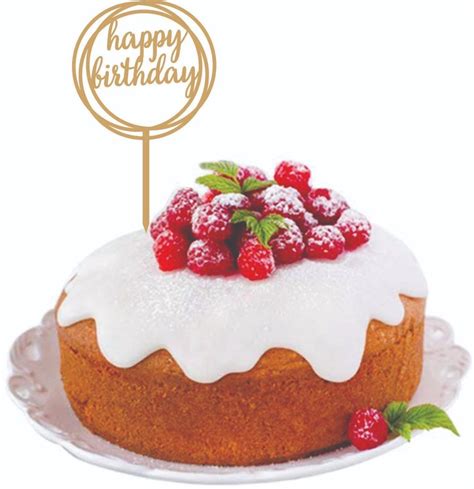 Golden Acrylic Birthday Cake Toppers Packaging Type Packet At Rs 25