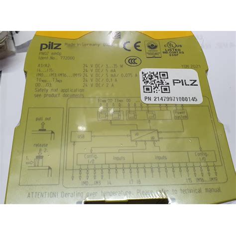 Relevador De Seguridad Pnoz Mmop 24 Vcd 772000 Marca Pilz Sersef