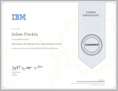 Ibm Generative Ai Elevate Your Data Science Career Certification Of