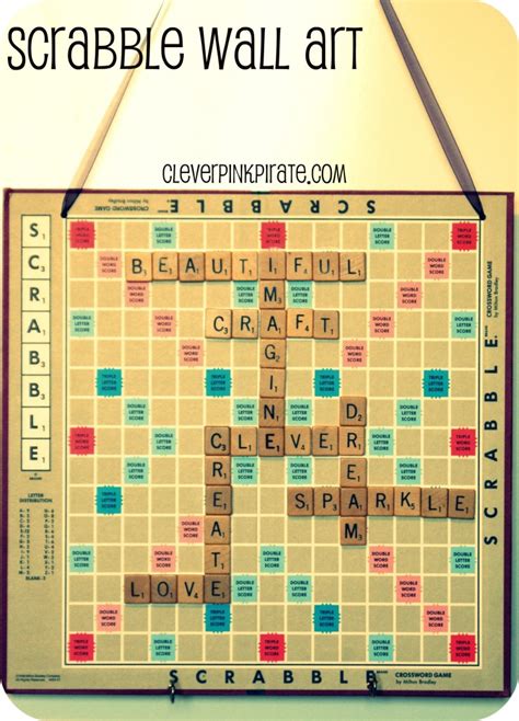 Upcycled: DIY Scrabble Wall Art for the Craft Room/Office - Clever Pink ...