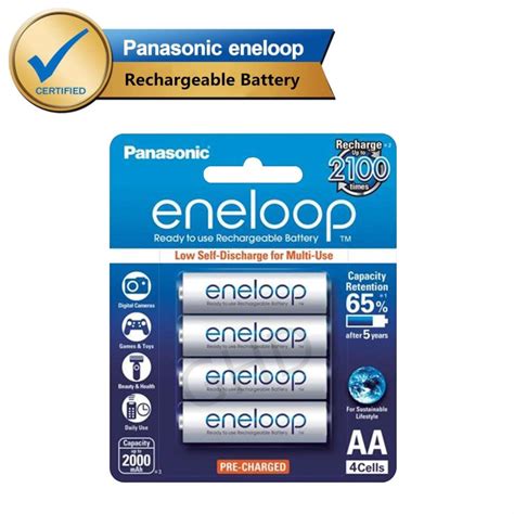 Panasonic Eneloop Aa 2000 Mah Rechargeable Battery รุ่น Bk 3mcce 4bt