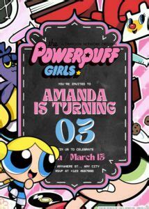 FREE Powerpuff Girls Birthday Invitation Templates