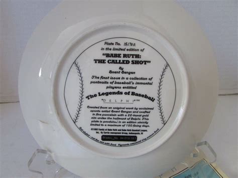 Bradford Exchange Collector Plate Babe Ruth The Called Shot A