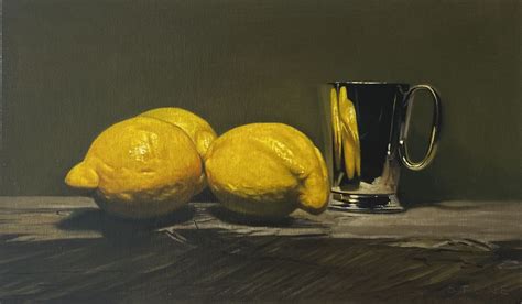 Lemons With Silver Jug By Paul Stone Mayne Art Gallery