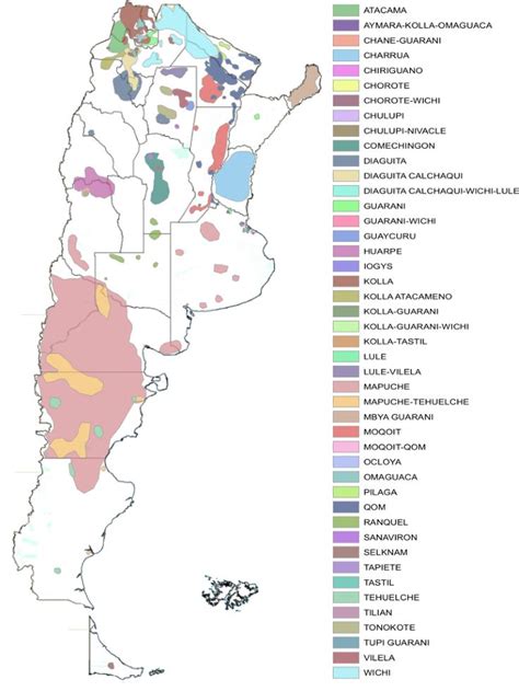 Mapa De Pueblos Originarios Cartografía Elaborada En La Dirección De Desarrollo Comunitario