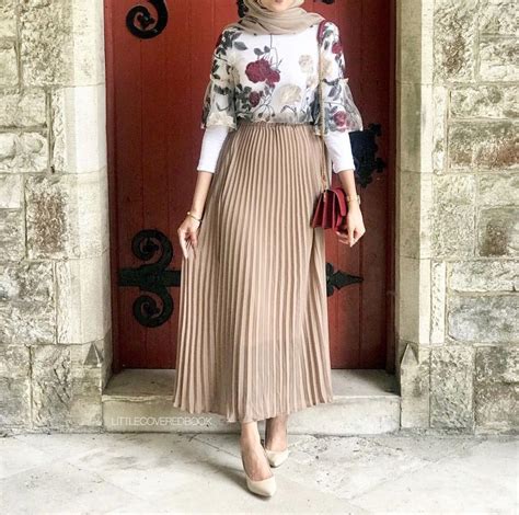 21 Modest Ways To Style Long Pleated Skirts With Hijab Fashion Zahrah