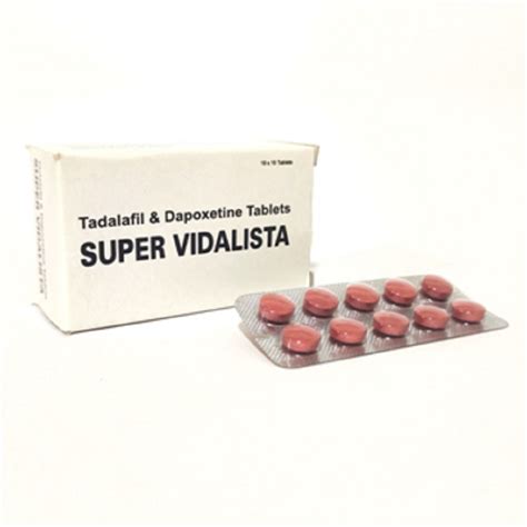 Tadalafil And Dapoxetine Super Vidalista Mg Tablets Packaging Size