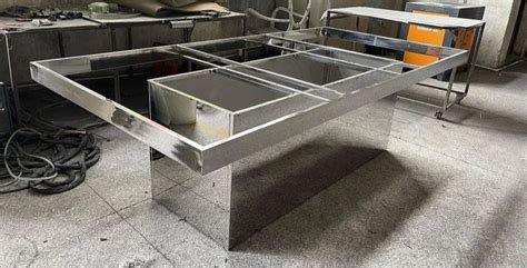 Silver Stainless Steel Dining Table Frame Grade Of Material Ss