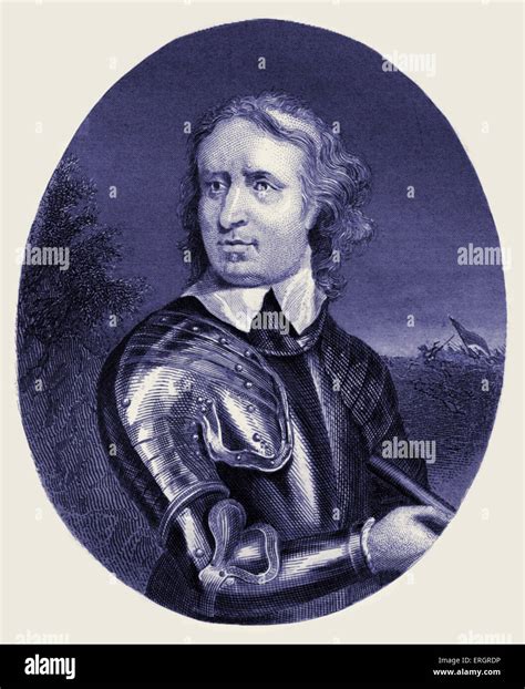 Oliver Cromwell Protector Of The Commonwealth Portrait English