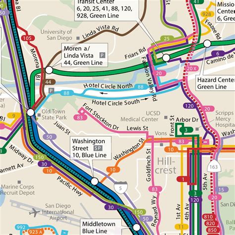 San Diego Transit Map By Avenza Systems Inc Avenza Maps Avenza Maps
