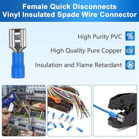 Mua 200 Pcs Female Quick Disconnects Vinyl Insulated Spade Wire