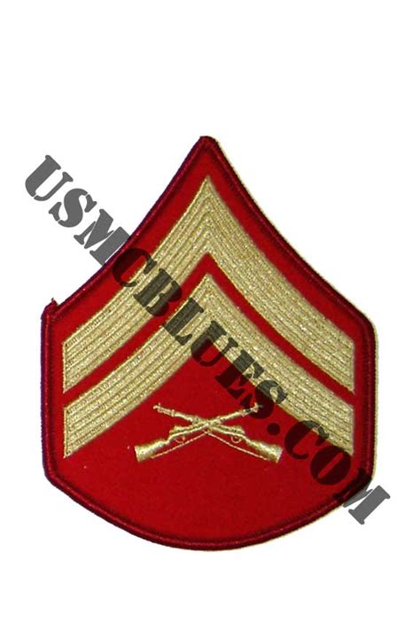 USMCBLUES Red Gold Rank Patches For Sale