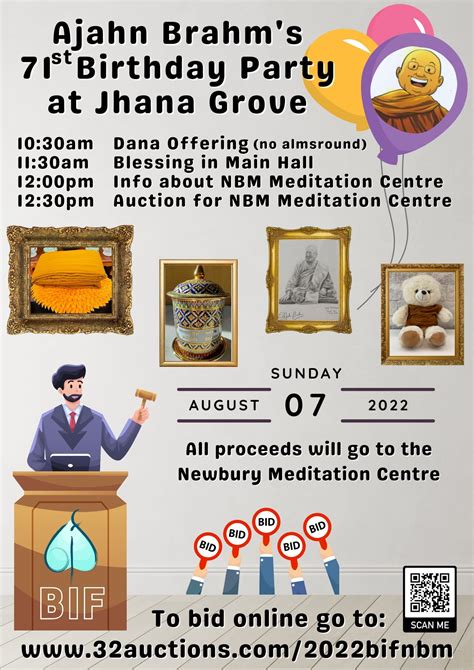 Ajahn Brahm S 71st Birthday 7 August 2022 Jhana Grove Buddhist