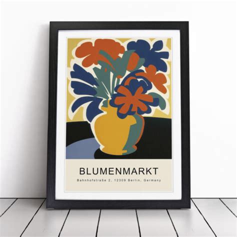 Berlin Flower Market Exhibition No Wall Art Print Framed Canvas