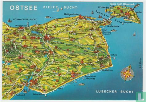 Ostsee Kieler Bucht Lübecker Bucht Map Landkarte Germany