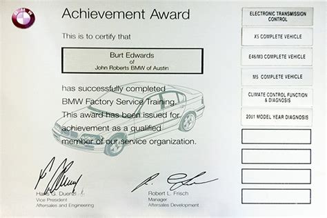 Certification European Car Service Experts Bmw Mercedes Benz