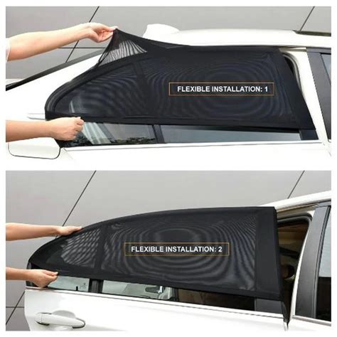 Pcs Auto Car Window Cover Sunshade Curtain Window Uv Protection Shield