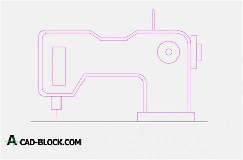 CAD Sewing machine DWG - Free CAD Blocks