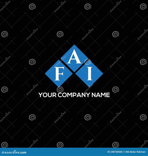 FAI Letter Logo Design on BLACK Background. FAI Creative Initials ...