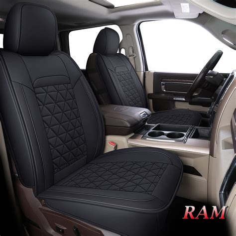 Coverado Car Seat Covers Full Set Leather Dodge Ram Seat Covers Protectors Compatible With 2002