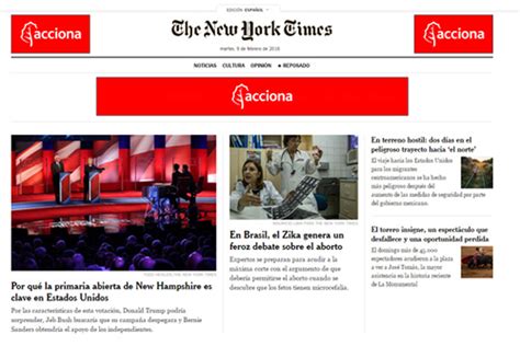 The New York Times Lanza Su Edición Web En Español