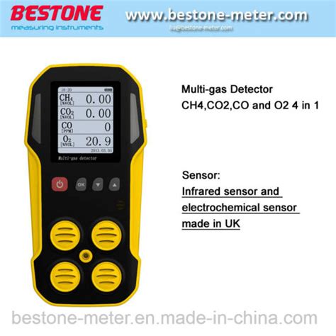 China Analyzer Portable CO2 Handheld Multi Gas Detector CH4 CO2 Co