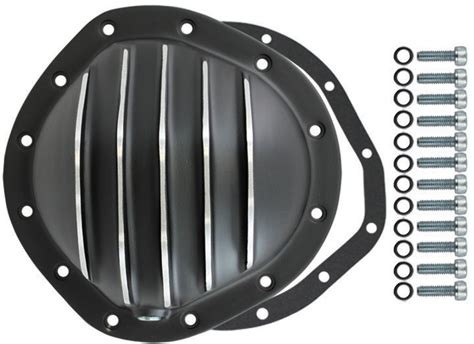 Black Aluminum Finned Chevy GM 12 Bolt Diff 8.75" RG Differential Cover REAR | Pirate Mfg