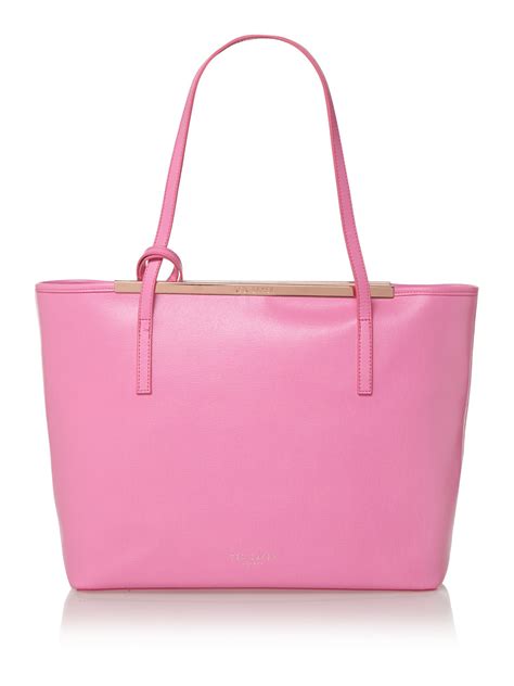 Ted Baker Pink Large Saffiano Tote Bag In Pink Lyst