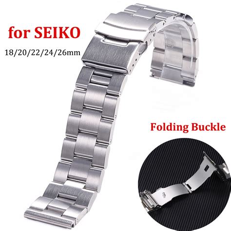 Straight End Watch Band For Seiko 5 Skx007 Skx009 Skx013 Strap Solid