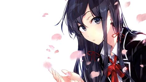 Hd Wallpaper Black Haired Woman Anime Illustration Anime Girls