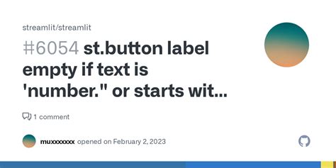 St Button Label Empty If Text Is Number Or Starts With Number Space