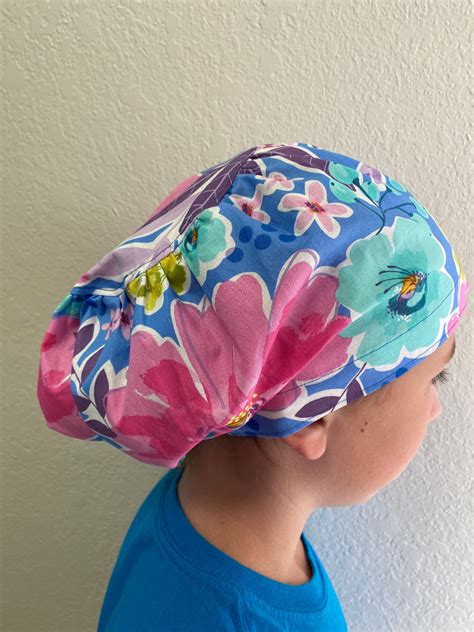 Fun Floral Scrub Cap Euro Scrub Cap Surgical Scrub Hats Etsy Canada