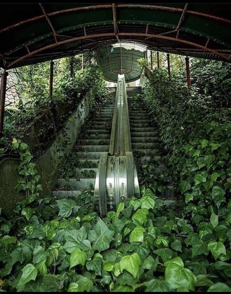 Abandoned Mall Escalators In An Abandoned Theme Park In Nagasaki Japan