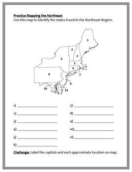 Northeast Region States Map Quiz