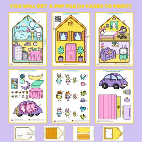 Busy Book Activities Printable Activity Book Dollhouse Etsy In 2023