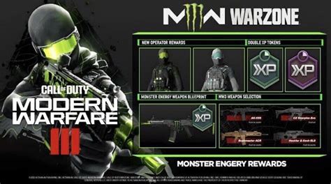 Call Of Duty Modern Warfare 3 Mw3 Monster Energy Skins And Double Xp