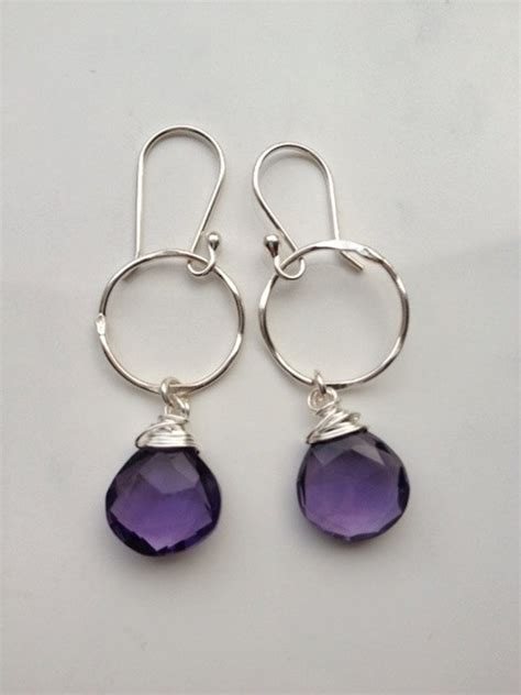 Amethyst Earrings February Birthstone Purple Amethyst Etsy