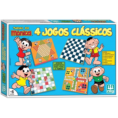 Jogo De Tabuleiro Turma Da Monica Kit Jogos Cl Ssicos No Shoptime