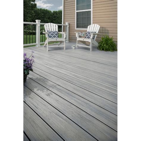 Trex Enhance Naturals 1 In X 6 In X 12 Ft Foggy Wharf Grooved Composite Deck Board In The