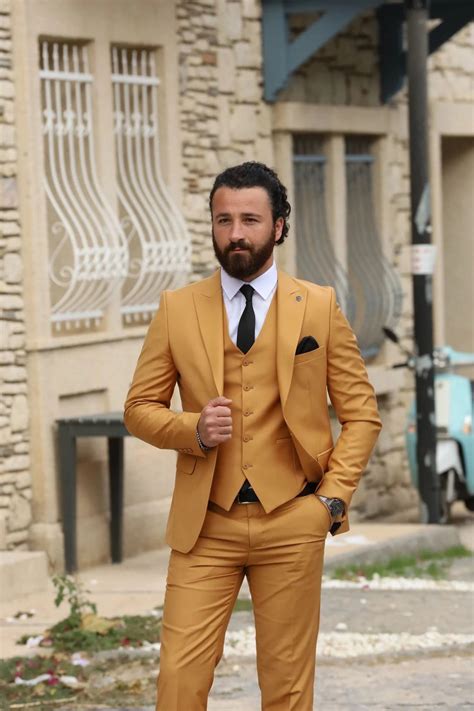 Finest Mustard Suit Mengroom Wedding Suit Men Suit Mustard Men Suit