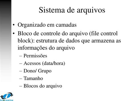 Ppt Sistemas Operacionais Sistema De Arquivos Powerpoint