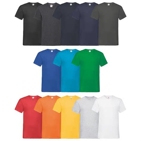 10er Pack Fruit Of The Loom Valueweight V Neck T Herren T Shirt V