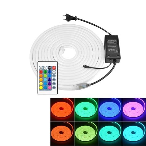 220V Neon Lights RGB White Warm White Waterproof Flexible LED Light