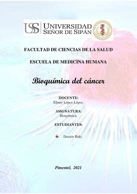 Bioquímica del Cáncer Doctor Baki uDocz