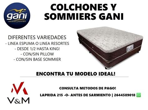 Conjunto Sommier Gani Diferentes Modelos Y Medidas Comprá en San Juan