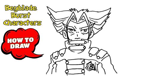 How To Draw Beyblade Burst Characters Step By Step Youtube