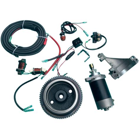 Electric Start Motor Flywheel Kit For Yamaha Outboard Stroke Hp F