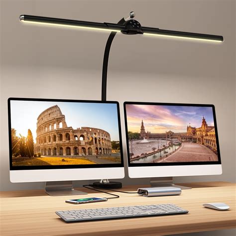 Çift Kafalı Masa Lambası LED Kısılabilir 24W 65CM Göz Koruma Günışığı