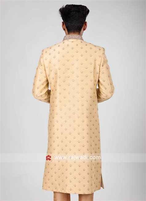 Dulha Wear Sherwani In Art Silk Fabric